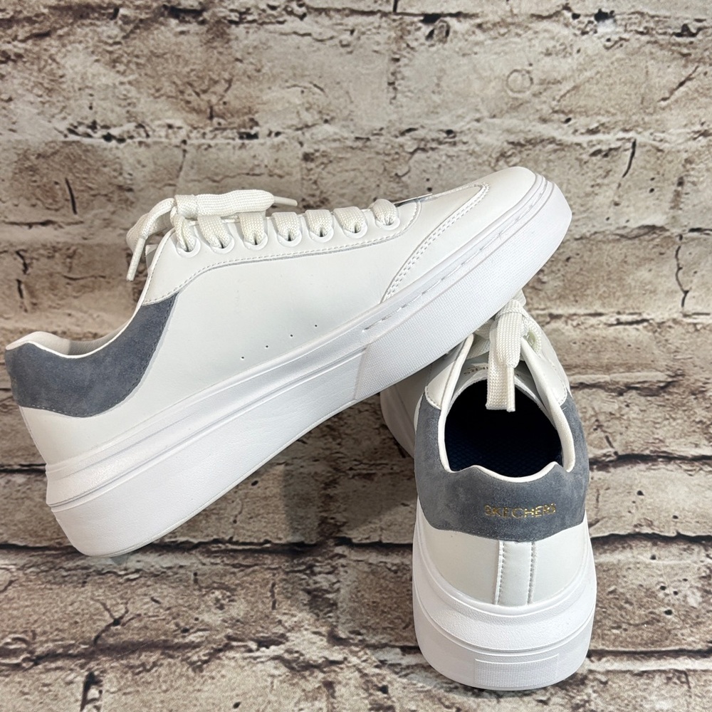 NWOT- Skechers Court Classics White Sneakers - Picture 4 of 10